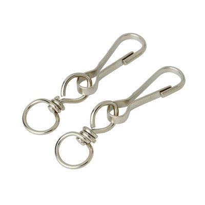 B&Q -  Nickel-Plated Steel Swivel Snap Hook (L)30mmPack Of 2