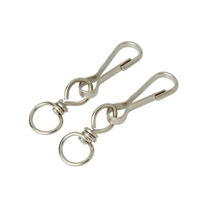 B&Q -  Nickel-Plated Steel Swivel Snap Hook (L)90mmPack Of 2