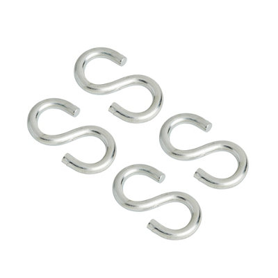 Diall Zinc-Plated Steel S-Hook (H)25mmPack Of 4 from B&Q