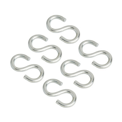 Diall Zinc-Plated Steel S-Hook (H)30mmPack Of 6 from B&Q