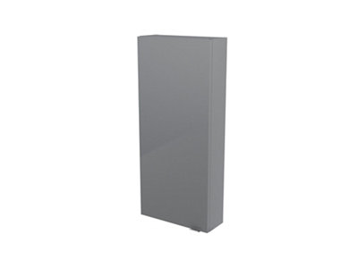 GoodHome Imandra Compact Gloss Grey Bathroom Single Wall Cabinet (H)90Cm (W)40Cm from B&Q