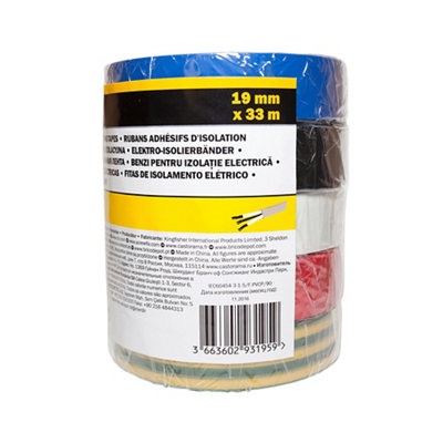 Diall Multicolour Electrical Tape (L)33M (W)19mmPack Of 5 from B&Q