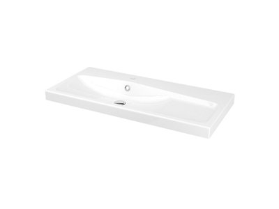 GoodHome Mila White Counter Top Basin (W)100.4Cm from B&Q