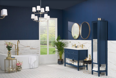 GoodHome Nira White Rectangular Double Vanity Basin (W)120Cm from B&Q