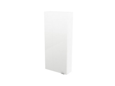GoodHome Imandra Compact Gloss White Bathroom Single Wall Cabinet (H)90Cm (W)40Cm from B&Q