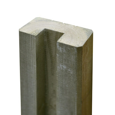 Klikstrom Neva Pin Slotted U-Shaped Wooden Notched Fence Post (H)1.8M (W)70mm from B&Q