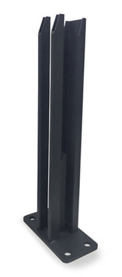 Klikstrom Neva Steel Post Base (L)165mm (W)77mm from B&Q