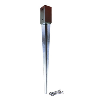 Blooma Fence Spike Steel Post Support (L)90mm (W)90mm from B&Q