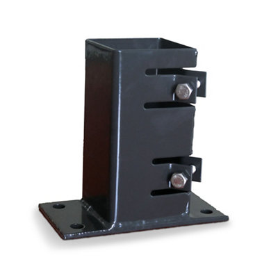 Blooma Bolt-Down Flush Steel Post Support (L)70mm (W)70mm from B&Q