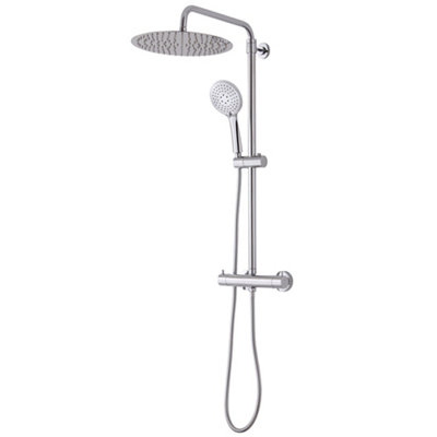 Cooke & Lewis Solani Chrome Effect Thermostatic Mixer Shower With 2 Heads & 1.5M Hose Length from B&Q
