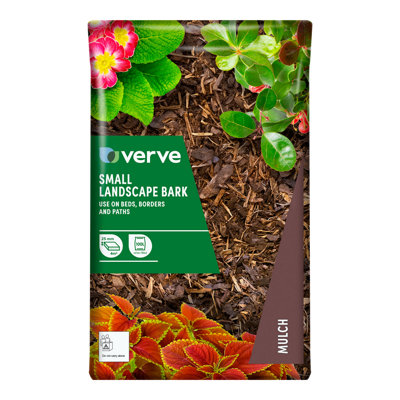 Verve Landscape Dark Brown Small Bark Chippings 100L Bag from B&Q