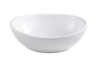 GoodHome Nessa Gloss White Oval Counter Top Basin (W)40.5Cm from B&Q