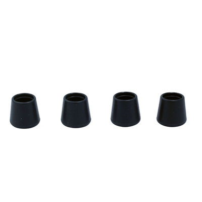 Diall Black Thermoplastic Vulcanizates (Tpv) Leg Tip (Dia)14mm (L)22.5mmPack Of 4 from B&Q