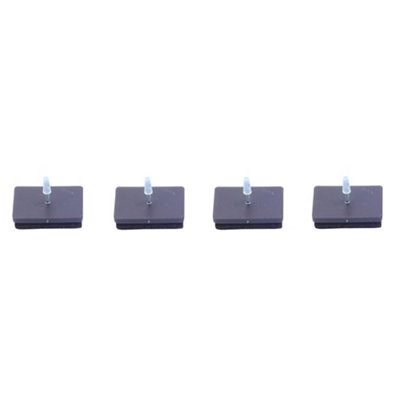 Diall Brown FeltPolyester (Pes)Polypropylene (Pp) & Steel Nail-In Glide (L)35mm (W)24mmPack Of 4 from B&Q