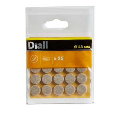 Diall Beige Felt Protection Pad (Dia)13mmPack Of 25 from B&Q