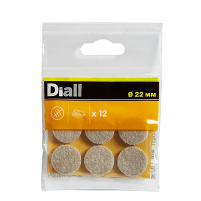 Diall Beige Felt Protection Pad (Dia)22mmPack Of 12 from B&Q
