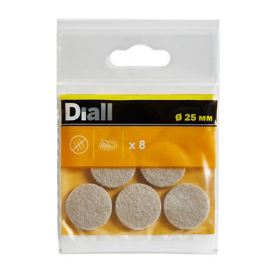 Diall Beige Felt Protection Pad (Dia)25mmPack Of 8 from B&Q