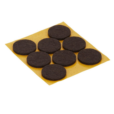 Diall Brown Felt Protection Pad (Dia)25mmPack Of 8 from B&Q