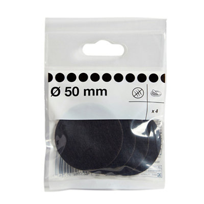 Diall Brown Felt Protection Pad (Dia)50mmPack Of 4 from B&Q