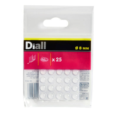 Diall Polyvinyl Chloride (Pvc) Door BufferPack Of 25 from B&Q