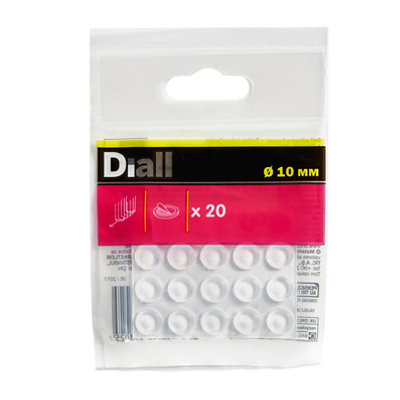 Diall Transparent Polyvinyl Chloride (Pvc) Bumper+ (Dia)10mmPack Of 20 from B&Q