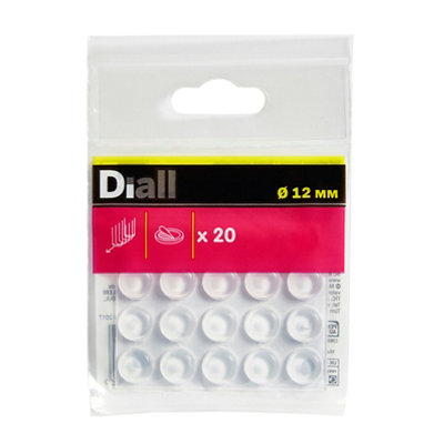 Diall Transparent Polyvinyl Chloride (Pvc) Bumper+ (Dia)12mmPack Of 20 from B&Q