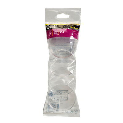 Diall Transparent Plastic Leg Protectors (Dia)62mmPack Of 4 from B&Q