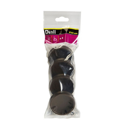 Diall Brown Plastic Leg Protectors (Dia)54mmPack Of 4 from B&Q