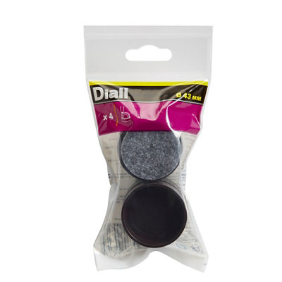 Diall Brown Abs Plastic & Polystyrene Leg Protectors (Dia)43mmPack Of 4 from B&Q