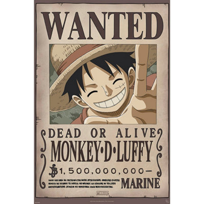 GB Eye One Piece Wanted Luffy New 2 61 X 91.5Cm Maxi Poster