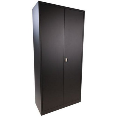 Manutan Expert 4 Shelved Standard Storage CupboardBlack Hxwxd 1950X920X420mm from B&Q