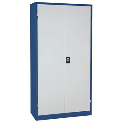 4 Shelf Standard Grey/blue Storage Cupboard Hxwxd 1950X1000X450mm from B&Q