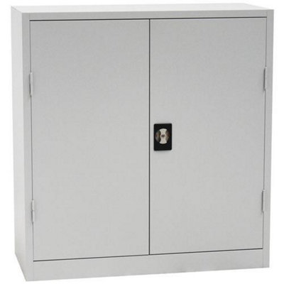 Grey Storage Cupboard. 2 Shelves Hxwxd 1060X1000X450mm from B&Q