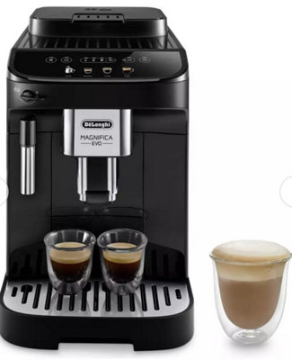 De'longhi Magnifica Evo Ecam290.22.b Bean To Cup Coffee Machine, 4 One-Touch Recipes, Milk Frother, 1.8L Water Tank, Black