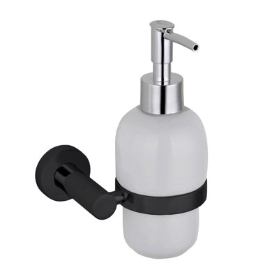 B&Q -  Wall Mounted Soap Dispenser Matte Black