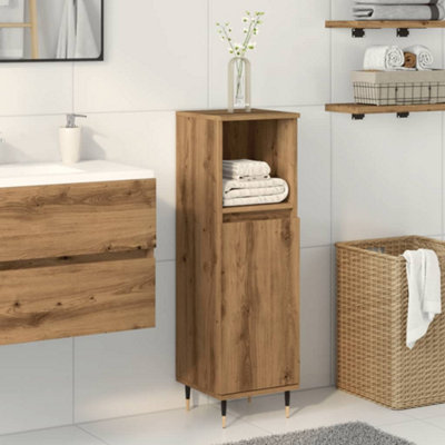 Berkfield Bathroom Cabinet Artisan Oak 30X30X100 Cm Engineered Wood from B&Q