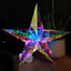 36cm Battery Operated Light up Hanging Christmas Dreamlight Star with 100 White LEDs