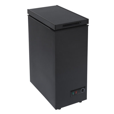 36cm Black Chest Freezer, Freestanding Slimline Compact - SIA CHF60B