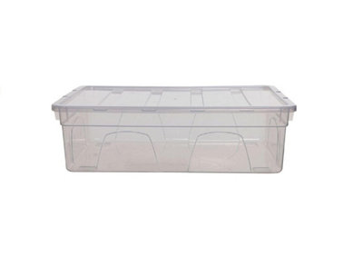 36cm Storage Box Spacemaster Mini Clear Plastic Stackable Home Storage ...