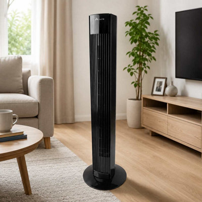 36in Oscillating Tower Fan Remote Control 25 ft/s Velocity with Timer ...