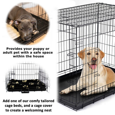 36inch Heavy Duty Black Dog Cage - 4