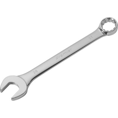 36mm Extra Large Combination Spanner - Durable Open Ended & 12 Point Metric Ring Wrench for Professionals