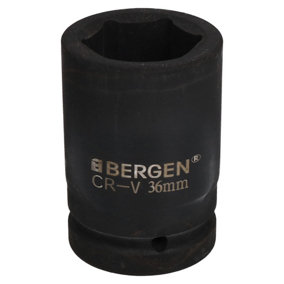 36mm Metric 1" Drive Deep Impact Socket 6 Sided Single Hex Thick Walled