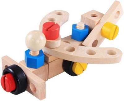 36pcs DIY Wooden Construction Building Blocks Toy Educational Creative ...