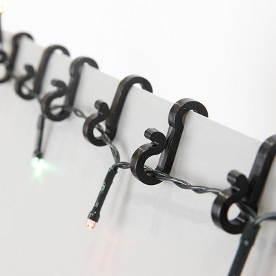 36Pcs Mini Gutter Hooks Black - Compact and Sturdy Design
