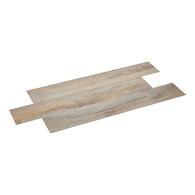 36Pcs Rustic Wood Grain Effect Self Adhesive Plank PVC Flooring Waterproof Covering 5m²
