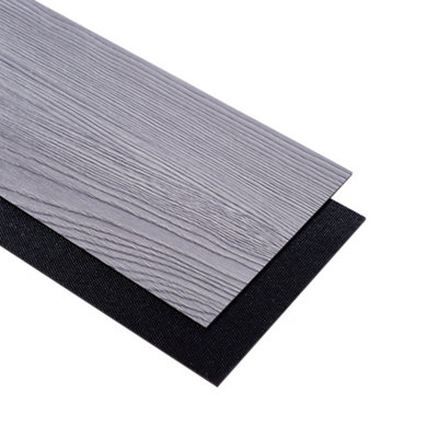 36pcs Rustic Wood Grain Self-adhesive PVC Flooring Grey - 5