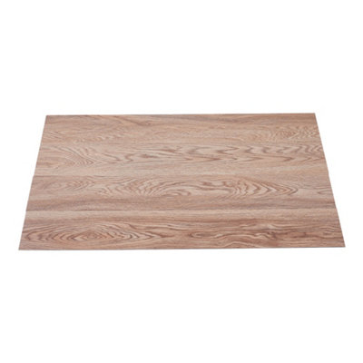 36pcs Rustic Wood Grain Self-adhesive PVC Flooring in Brown