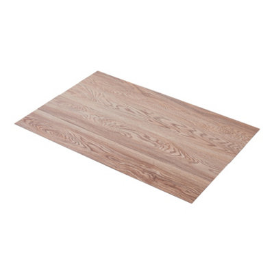 36pcs Rustic Wood Grain Self-adhesive PVC Flooring in Brown - 3