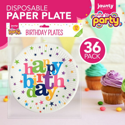 Coloured paper deals plates and cups